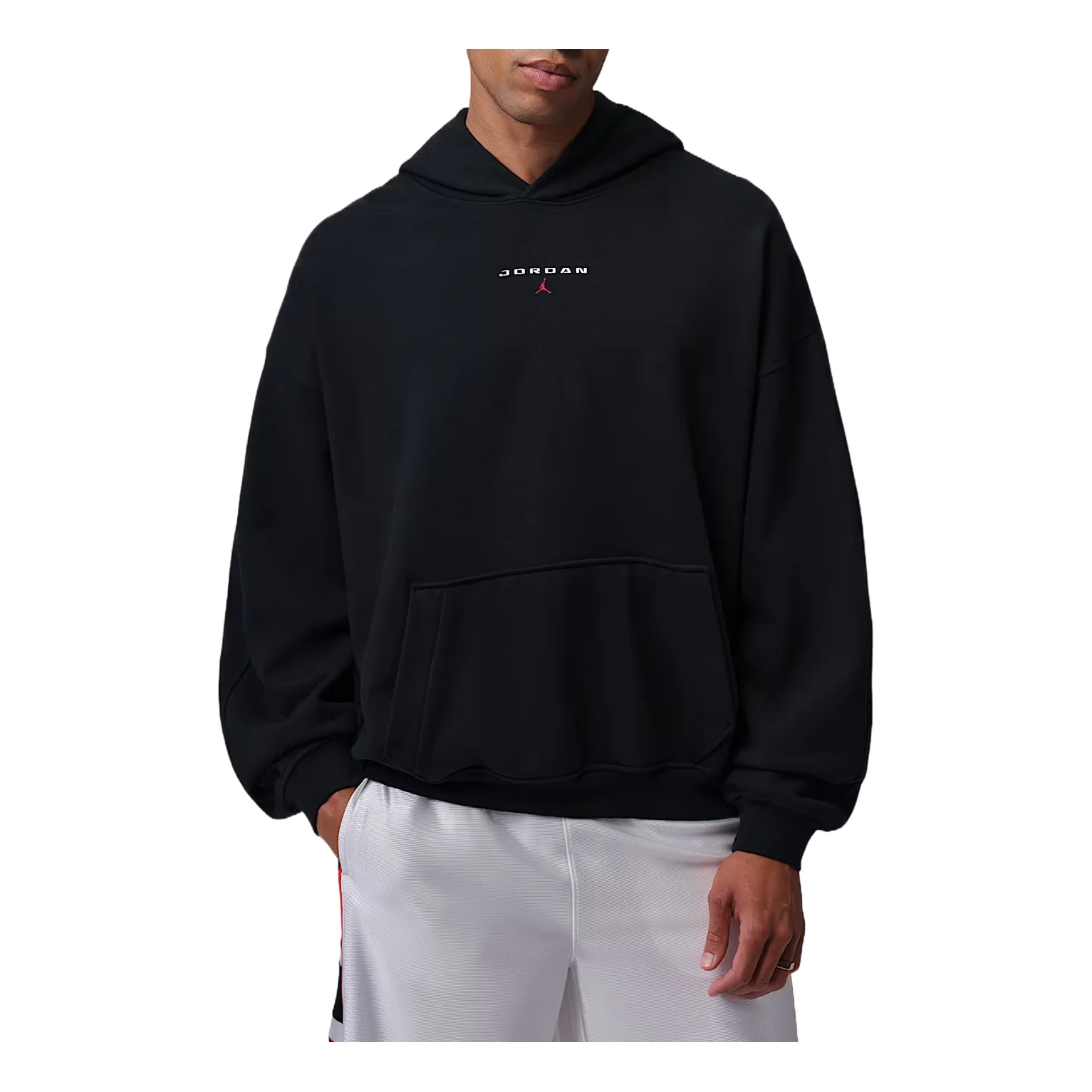 Jordan Flight Fleece Oversized Hoodie 'Black' IW6314-010