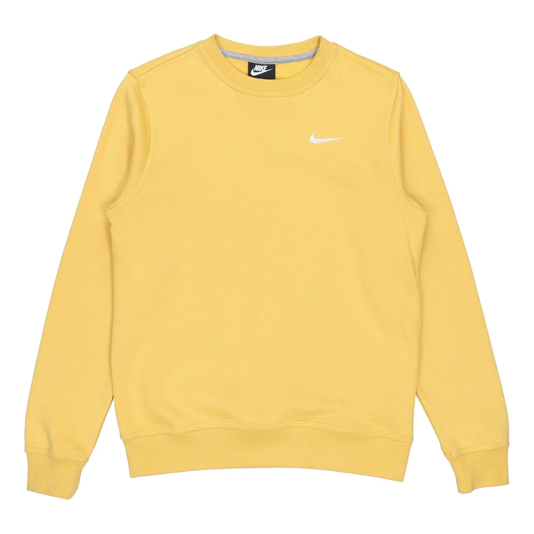 Men's Nike FW21 Solid Color Fleece Lined Stay Warm Pullover Yellow 916609-761