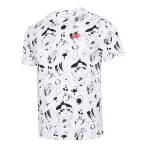 Nike Cartoon Pattern Full Print Sports Short Sleeve White DD1325-100