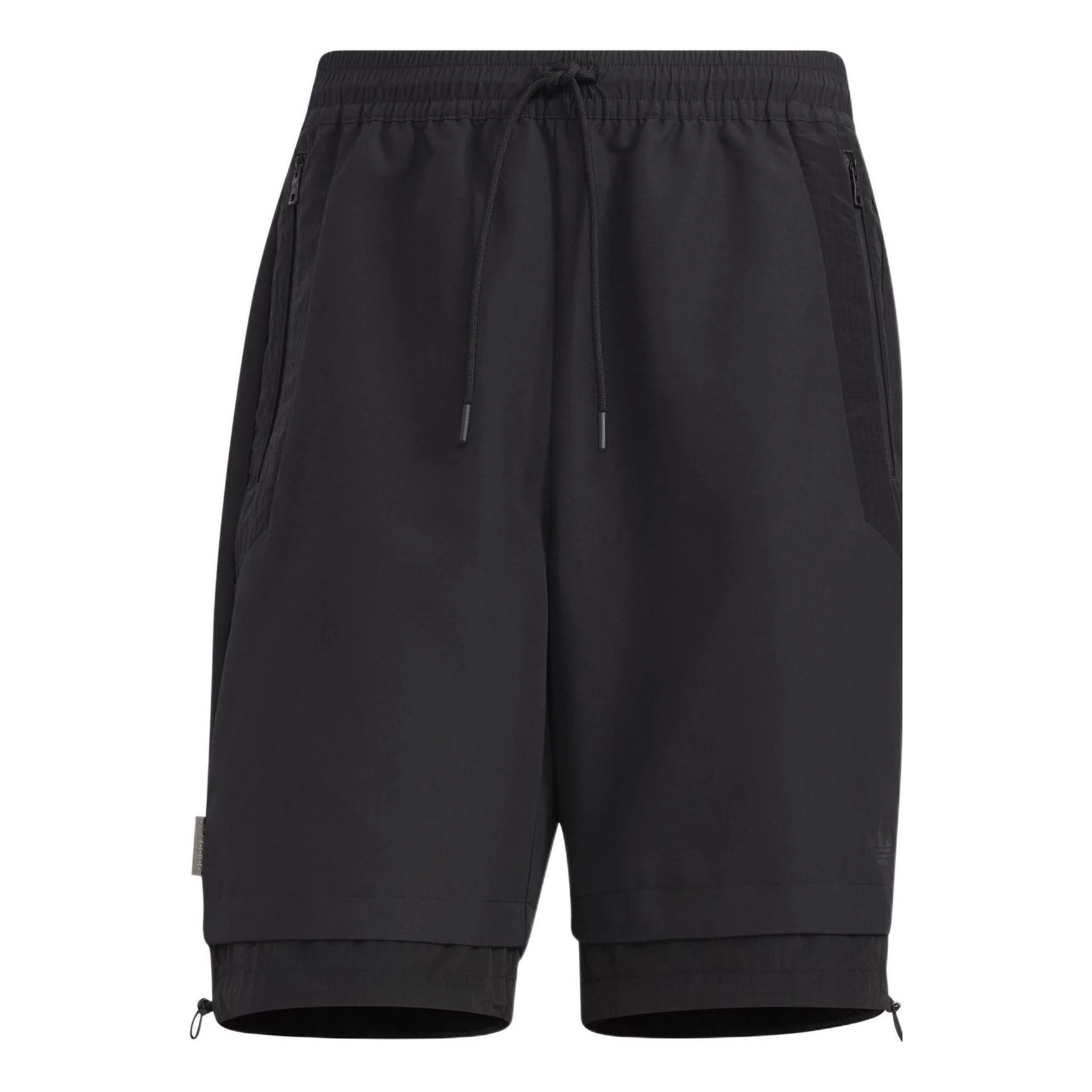 Men's adidas Solid Color Pocket Lacing Sports Shorts Black HE6604