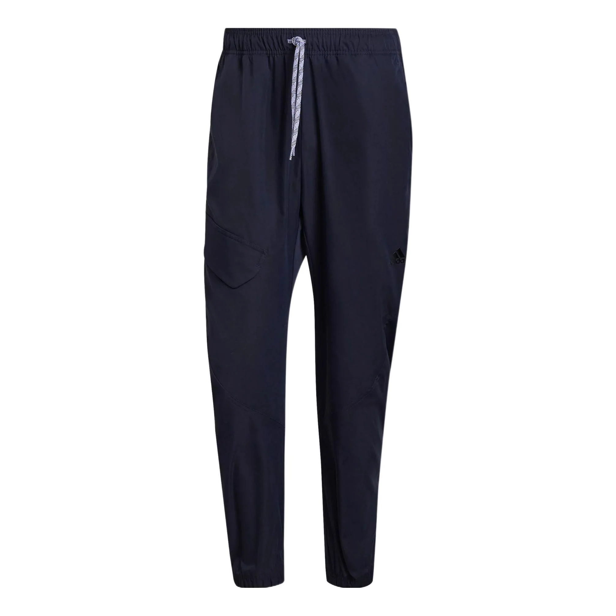 Men's adidas O-shape Cargo Solid Color Lacing Casual Sports Pants/Trousers/Joggers Legendary Ink Blue HB6565