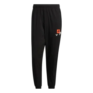 Men's adidas Mh Bp3 Wvpnt Logo Pattern Gym Sports Bundle Feet Autumn Black Pants HM2974