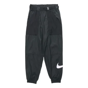(WMNS) Nike Sportswear Swoosh Woven Casual Sports Long Pants Black CJ3777-010
