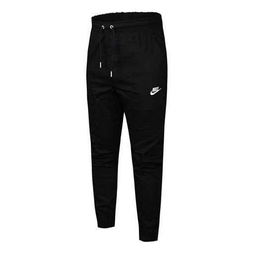 Nike logo Cozy Lacing Casual Sports Pants Black CT5612-010