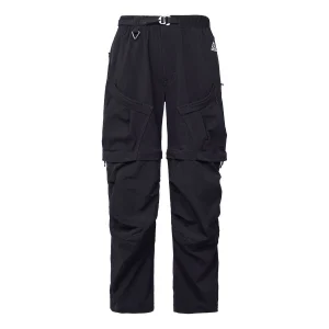 Nike x ACG Solid Color Multiple Pockets Detachable Pants Athleisure Casual Sports Pants Black DN3944-010
