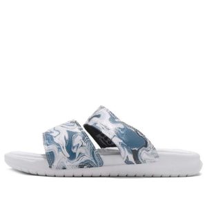 (WMNS) Nike Benassi Duo Ultra Slide 'White Blue Black' 819717-002
