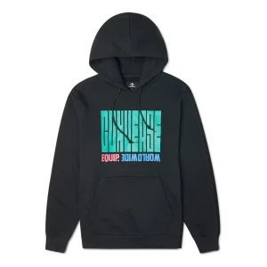 Converse Equip Worldwide Graphic Hoodie Asia Sizing 'Black' 10021272-A02