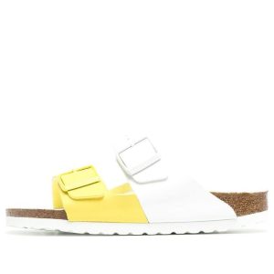(WMNS) Birkenstock Arizona Split Birko Flor Narrow Fit Sandals 'White Lime Sour ' 1019754