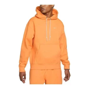 Nike Solo Swoosh Fleece Hoodie 'Orange' DX1355-836