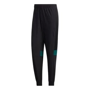 adidas neo M Ss Tcns Tp 2 Colorblock Bundle Feet Casual Loose Sports Long Pants Black GJ8758