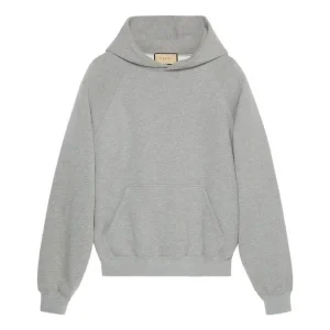 Gucci Cotton Hooded Sweatshirt With Print 'Grey' 768454-XJF3Y-1230
