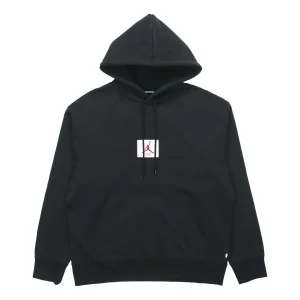 Air Jordan Fleece Pullover hooded Casual Black CV6147-010