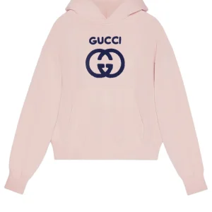 (WMNS) Gucci Cotton Jersey Sweatshirt With Embroidery 'Light Pink' 768122-XJF8S-5874
