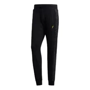 adidas neo x Pokemon Embroidered Side Printing Sports Long Pants Black FU3914
