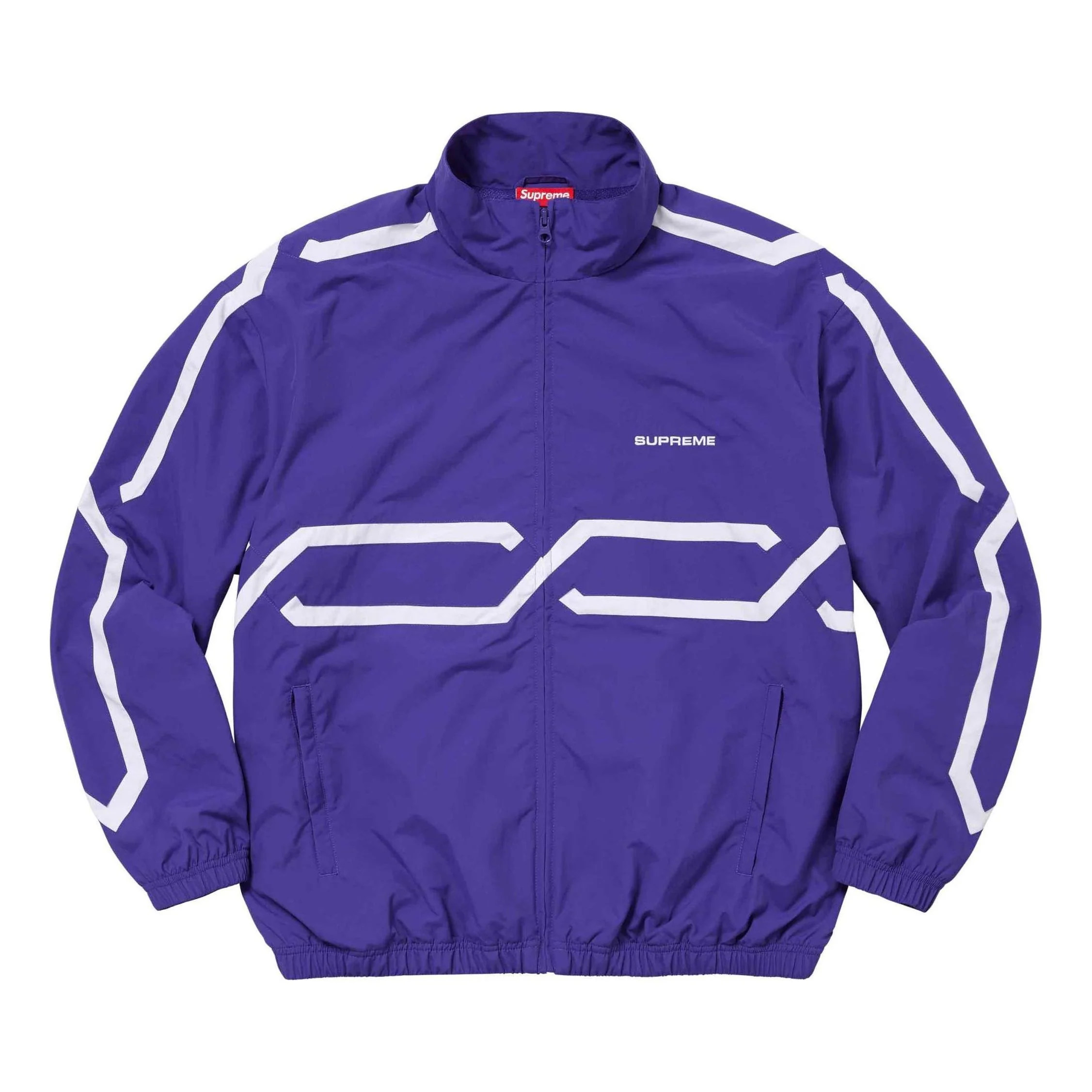 Supreme Inset Link Track Jacket 'Purple White' SUP-SS24-082