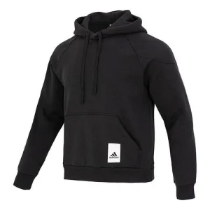 adidas Sportswear Lounge Fleece Hoodie 'Black' IA9342