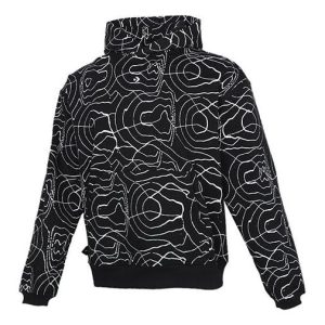 Men's Converse Athleisure Casual Sports Splash Ink Printing Hooded Fleece Lined Pullover Full Print 10022229-A01