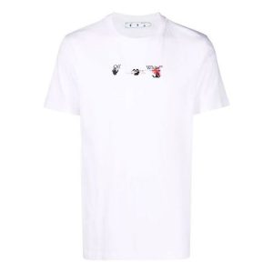 Off-White FW21 Arrow Pattern Short Sleeve Version White OMAA027F21JER0170132