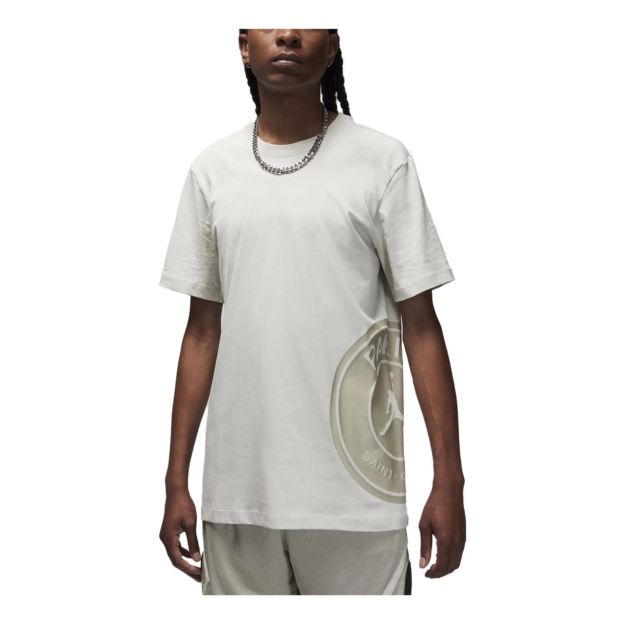 Air Jordan x Paris Saint-Germain Logo T-Shirt 'Light Bone' DZ2917-072
