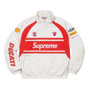 Supreme x DUCATI Track Jacket 'White Red' SUP-SS24-276