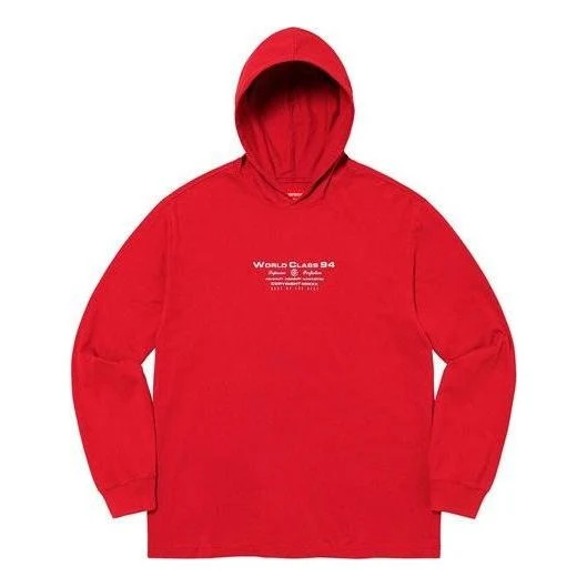 Supreme Best Of The Best Hooded L/S Top 'Red White' SUP-FW20-323