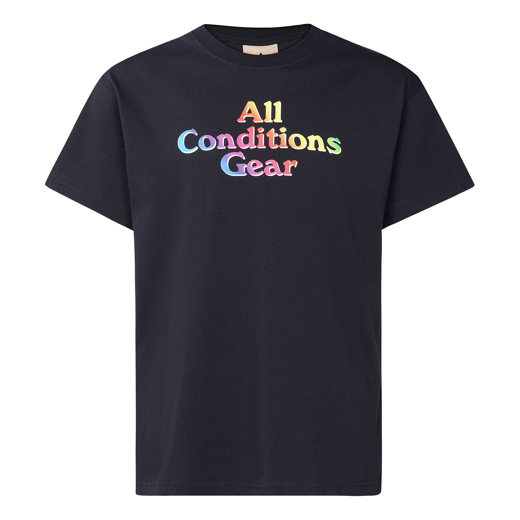 Nike x ACG Gradient Multi-Color Alphabet Printing Short Sleeve Black CV7548-010