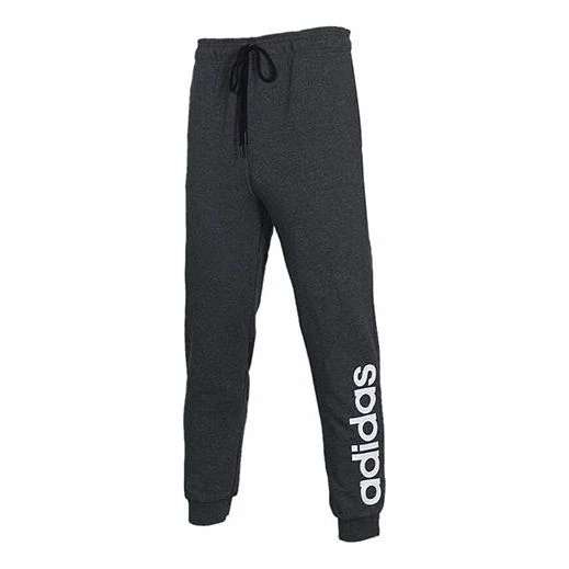 adidas neo M Trackpants Logo Printing Bundle Feet Sports Pants Gray DZ5604