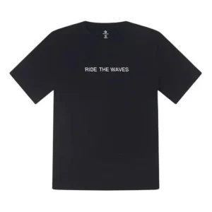 Converse Summer Verbiage T-Shirt Asia Sizing 'Black' 10027218-A03