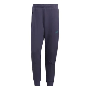 Men's adidas St Blok Knpnt Logo Printing Elastic Waistband Bundle Feet Sports Pants/Trousers/Joggers Blue HM2988