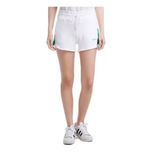 (WMNS) adidas neo Side Logo Drawstring Sports Shorts White DW7724