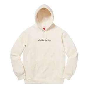 Supreme Le Luxe Hooded Sweatshirt 'White Black' SUP-SS19-319