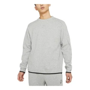 Men's Nike Sportswear Tech Fleece Sports Loose Edging Round Neck Long Sleeves Gray DA0399-010
