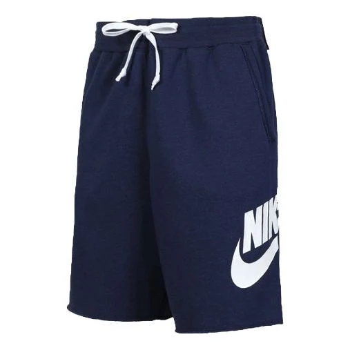 Nike Letter Logo Printing Sports Short Pant Male Blue Dark blue AR2376-410
