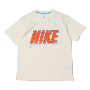 Nike Solid Color Large Logo Printing Breathable Short Sleeve White DO6369-133
