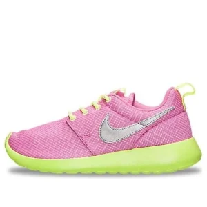 (GS) Nike Roshe Run 'Red Violet Metallic Silver Volt' 599729-501