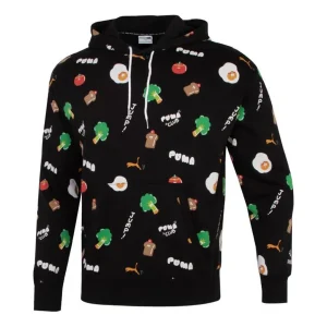PUMA Sports Breathable Cartoon Printing Running Breathable Casual Pullover Black 533200-01
