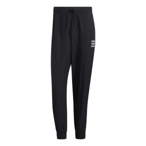 Men's adidas neo Logo Printing Solid Color Casual Long Pants/Trousers Black HD4705