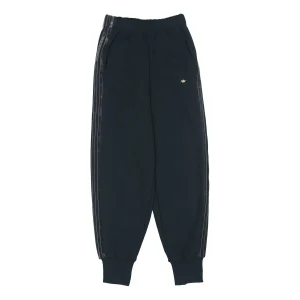 (WMNS) adidas Cuffed Pants with Velvet Stripes and Trefoil Rivet Asia Sizing 'Black' H18036