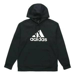 adidas Logo Printing hooded Pullover Sports Black DH9018