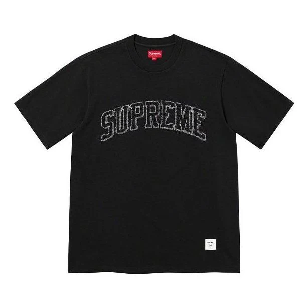 Supreme Sketch Embroidered S/S T-Shirt 'Black White' SUP-SS23-013