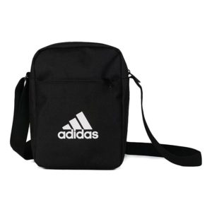 adidas Classic All-match Multifunction Pocket Adjustable Shoulder Straps Zipper  Crossbody Shoulder Bag Unisex Black ED6877