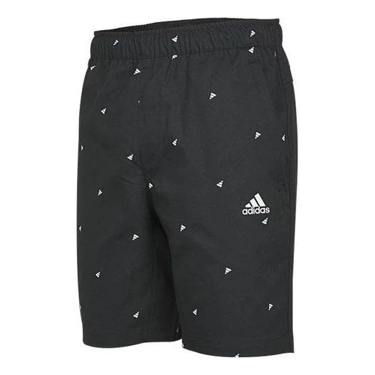 adidas Fi Short Aop Logo Printing Athleisure Casual Sports Shorts Black GP0948