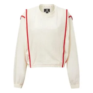 (WMNS) Converse Series Contrast Color Stitching Round Neck Pullover White 10020992-281