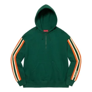 Supreme SS23 Week7 Half Zip Hoodie 'Green' SUP-SS23-141
