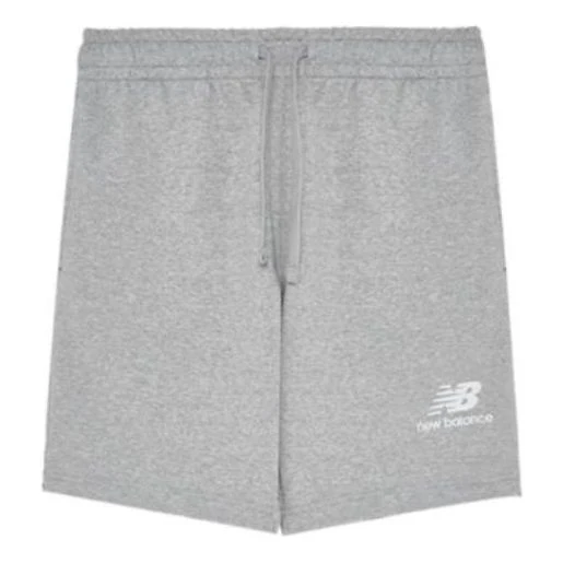 New Balance Essentials Stacked Logo French Terry Shorts Asia Sizing 'Athletic Grey' MS31540-AG