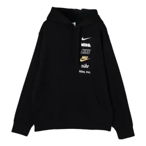 Nike Club Fleece Pullover Hoodie Asia Sizing 'Black' DX0784-010