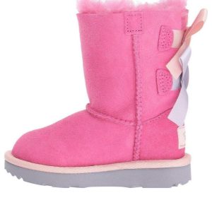 (TD) UGG Bailey Bow II Boot 'Pink Icelandic Blue' 1017394T-PAIB
