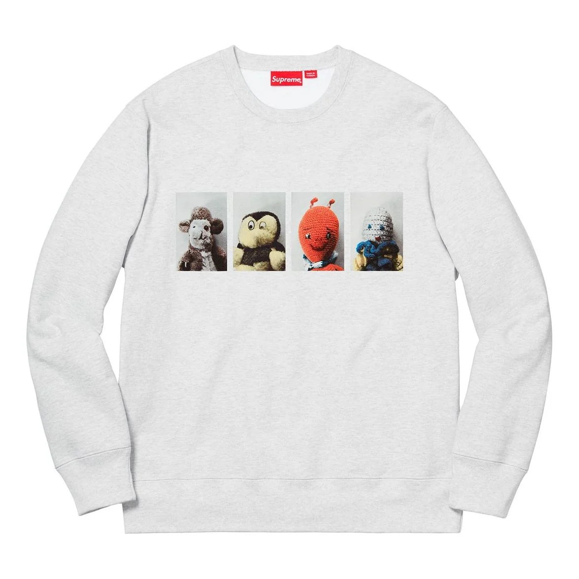 Supreme FW18 Mike Kelley AhhYouth! Crewneck Sweatshirt 'Grey' SUP-FW18-347