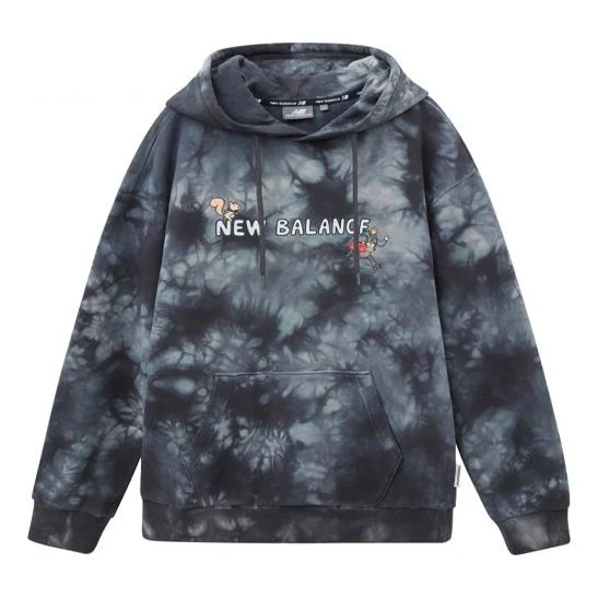 New Balance x JHI Tie Dye Dirty Crates Hoodie Asia Sizing 'Black Grey' NCA89023-BK
