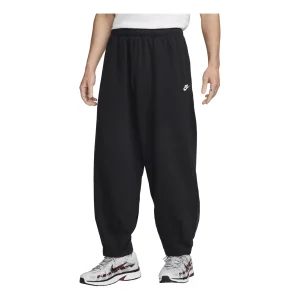 Nike Club Fleece Oversized French Terry Pants Asia Sizing 'Black White' HJ1823-010
